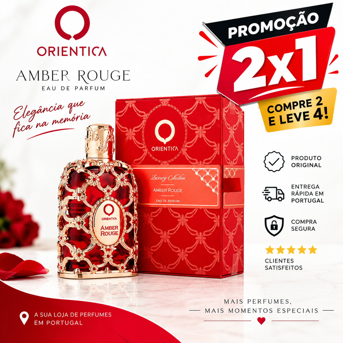 Amber Rouge Orientica Eau de Parfum - 80 ml